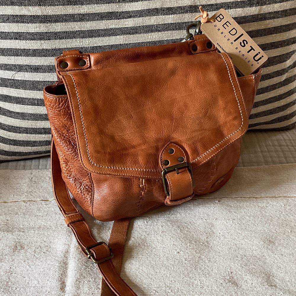 BED|STU Bathsheba tan leather purse.